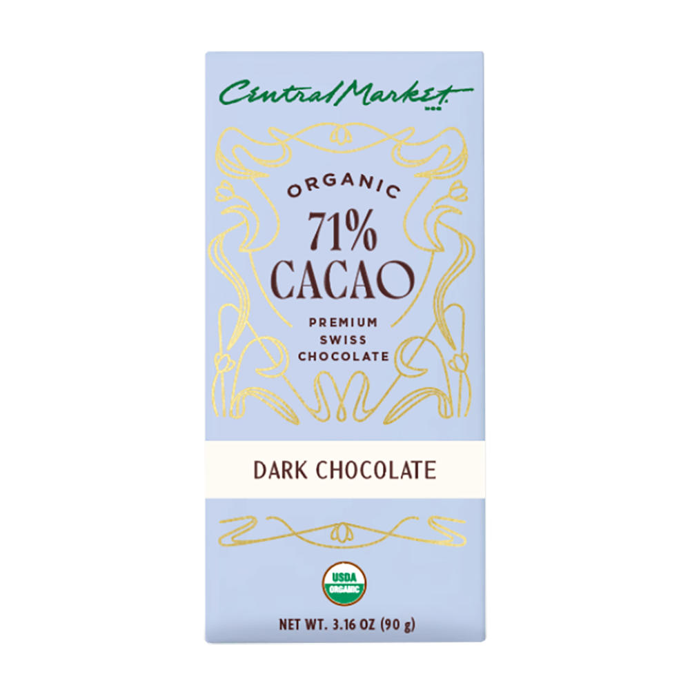 Central Market Organic 71% Cacao Dark Chocolate Bar, 3.16 oz