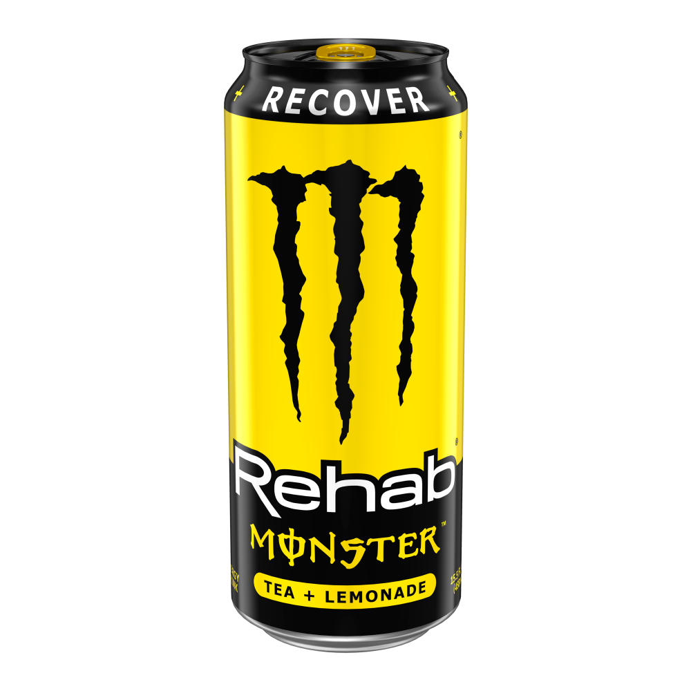 Monster Energy Monster Rehab Lemonade, Tea + Energy, 15.5 oz