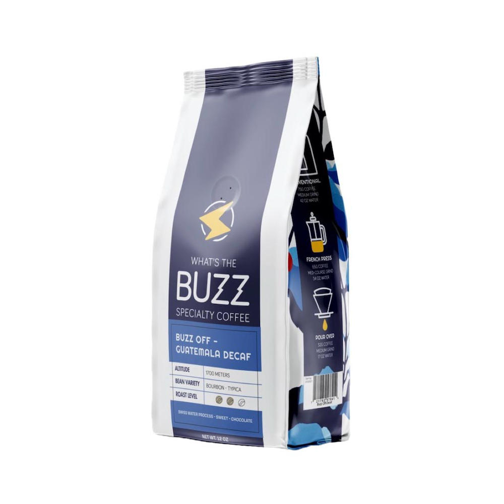 What's the Buzz Buzz Off Decaf Light Roast Whole Bean Coffee, 12 oz