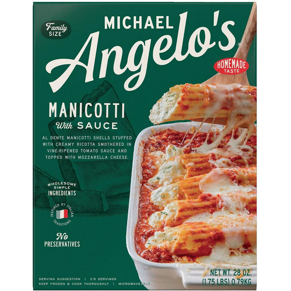 Michael Angelo's Manicotti with Sauce - Family Size, 28 oz