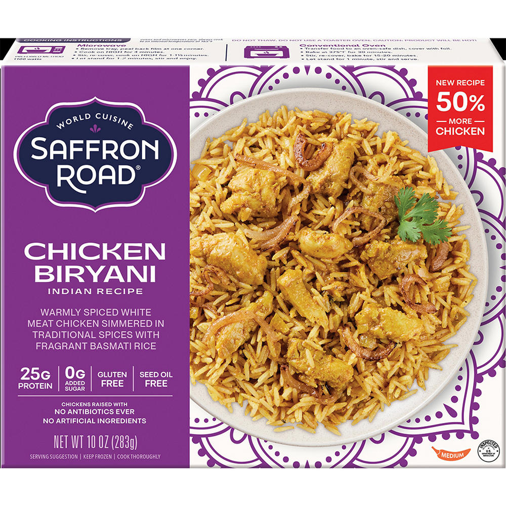 Saffron Road Chicken Biryani Frozen Meal, 10 oz