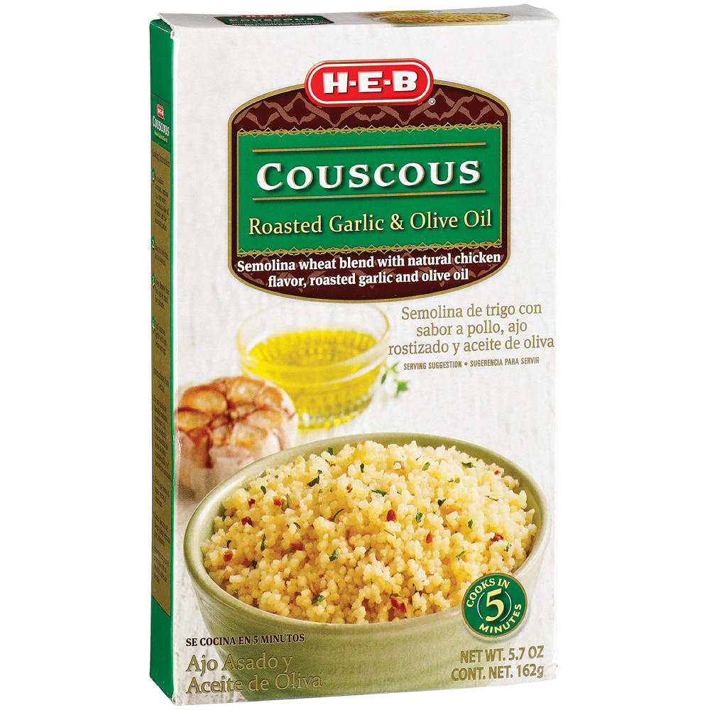 H-E-B Roasted Garlic & Olive Oil Couscous, 5.7 oz