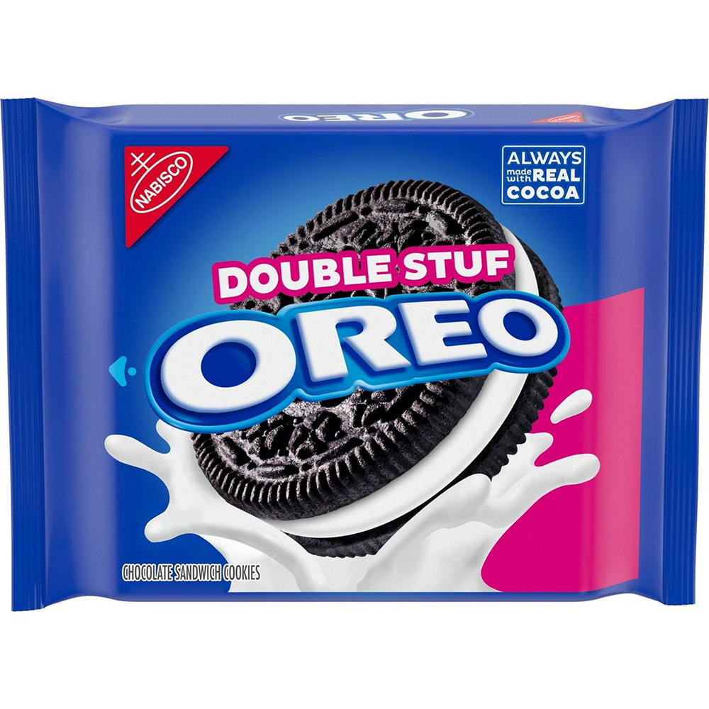 OREO Double Stuf Chocolate Sandwich Cookies, 14.03 oz