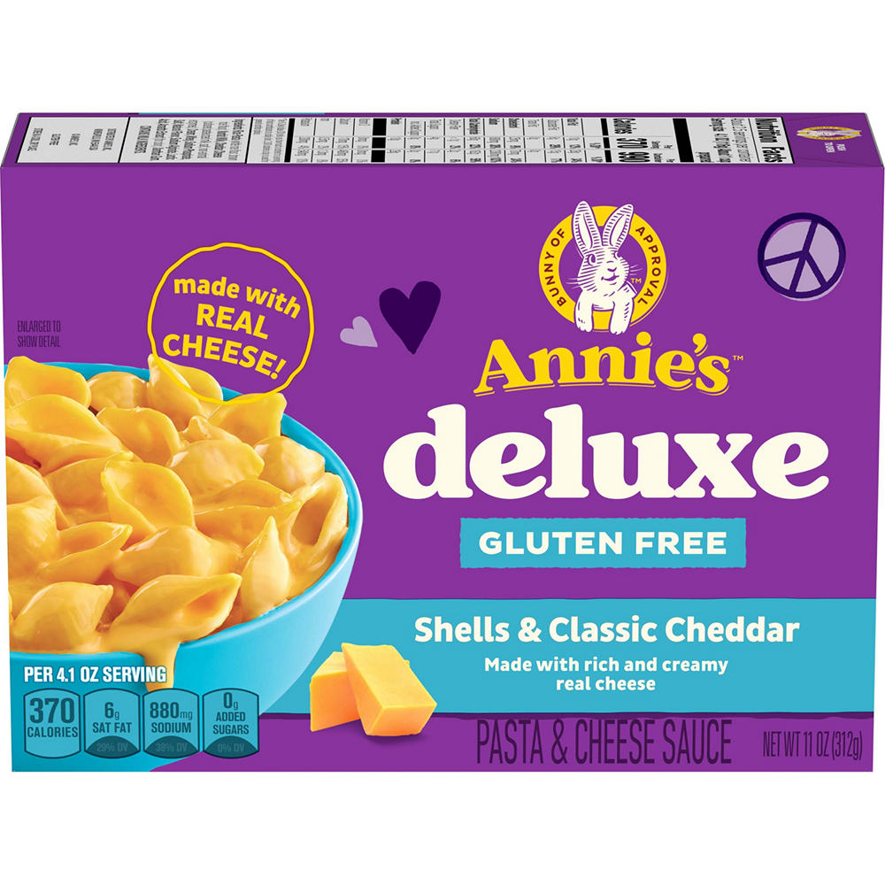 Annie's Gluten Free Deluxe Shells & Classic Cheddar Macaroni & Cheese, 11 oz