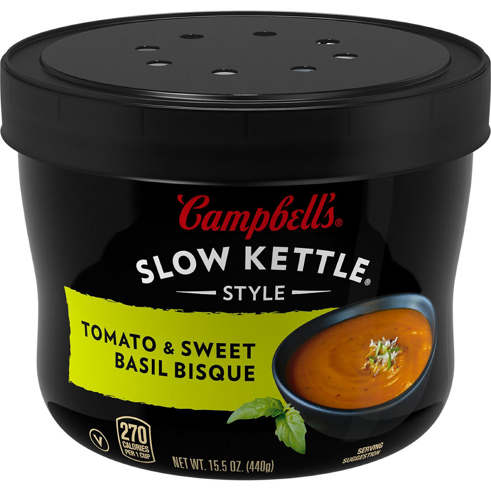 Campbell's Slow Kettle Tomato & Sweet Basil Bisque, 15.5 oz