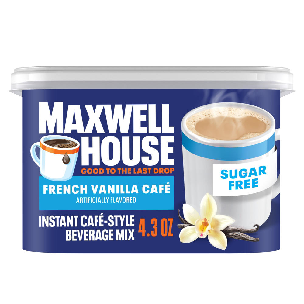 Maxwell House International Cafe Sugar Free French Vanilla Beverage Mix, 4.30 oz