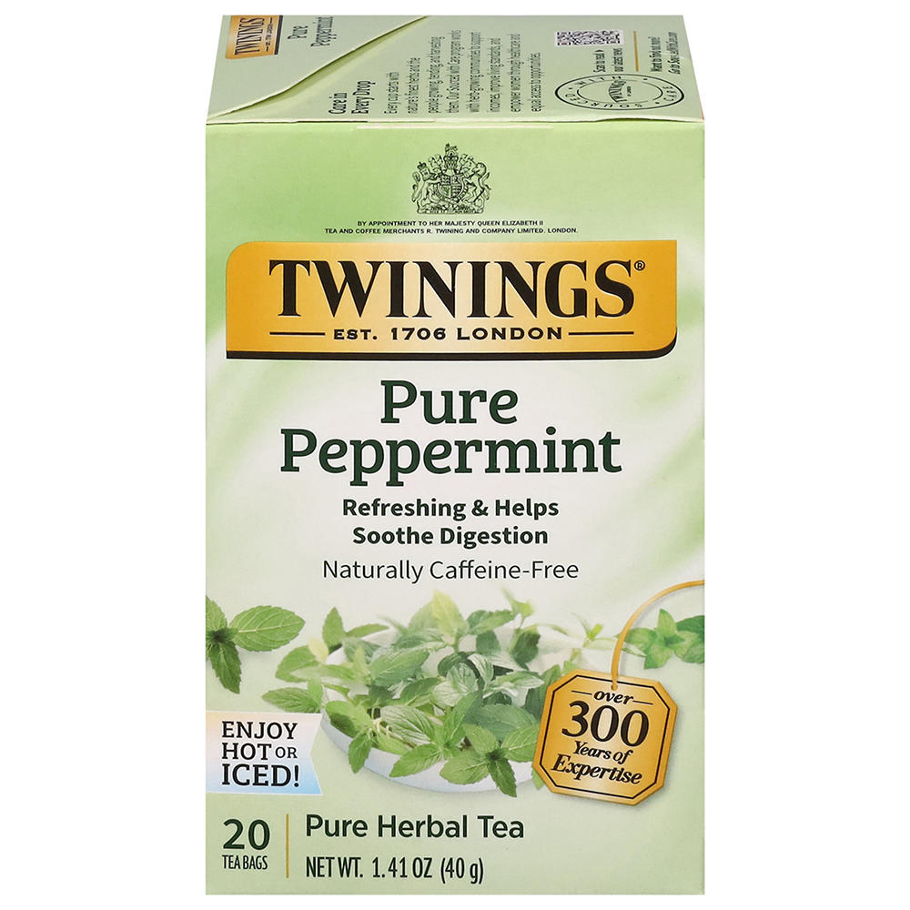 Twinings Pure Peppermint Herbal Tea Bags, 20 ct