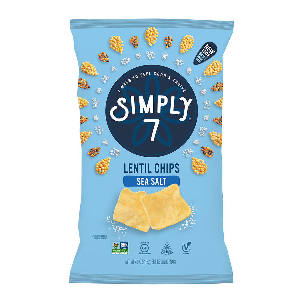 Simply 7 Sea Salt Lentil Chips, 4 oz