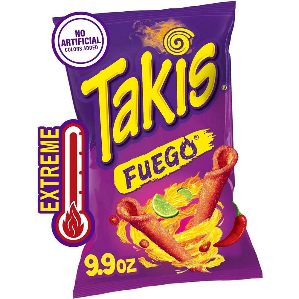 Takis Fuego Extreme Spicy Rolled Tortilla Chips, 9.9 oz