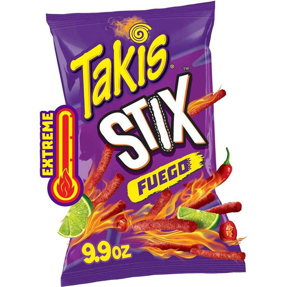 Takis Fuego Stix Extreme Spicy Corn Snack Sticks, 9.9 oz