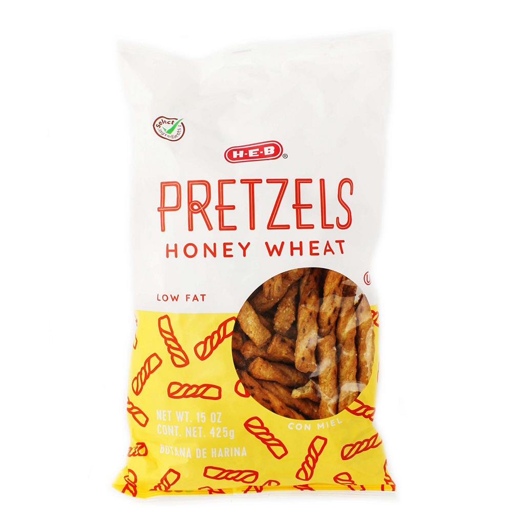 H-E-B Low Fat Honey Wheat Pretzel Sticks, 15 oz