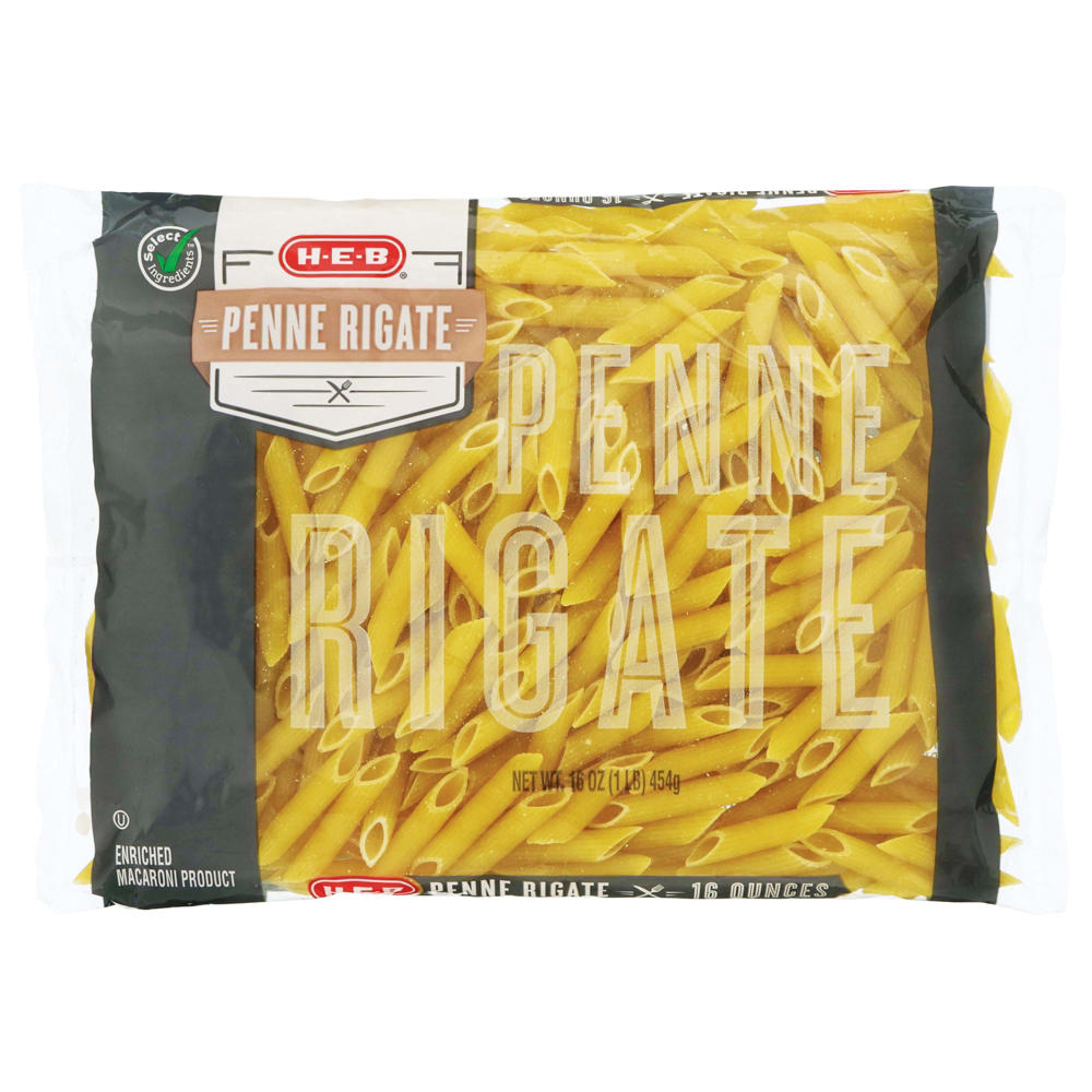 H-E-B Penne Rigate Pasta Noodles, 16 oz