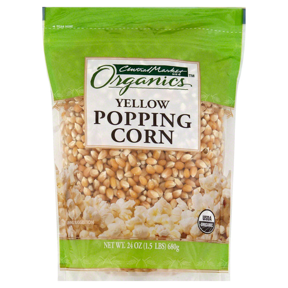 Central Market Organic Yellow Popping Corn, 24 oz