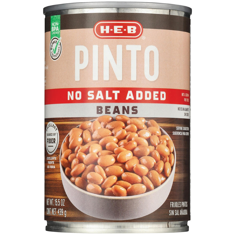 H-E-B No Salt Added Pinto Beans, 15.5 oz
