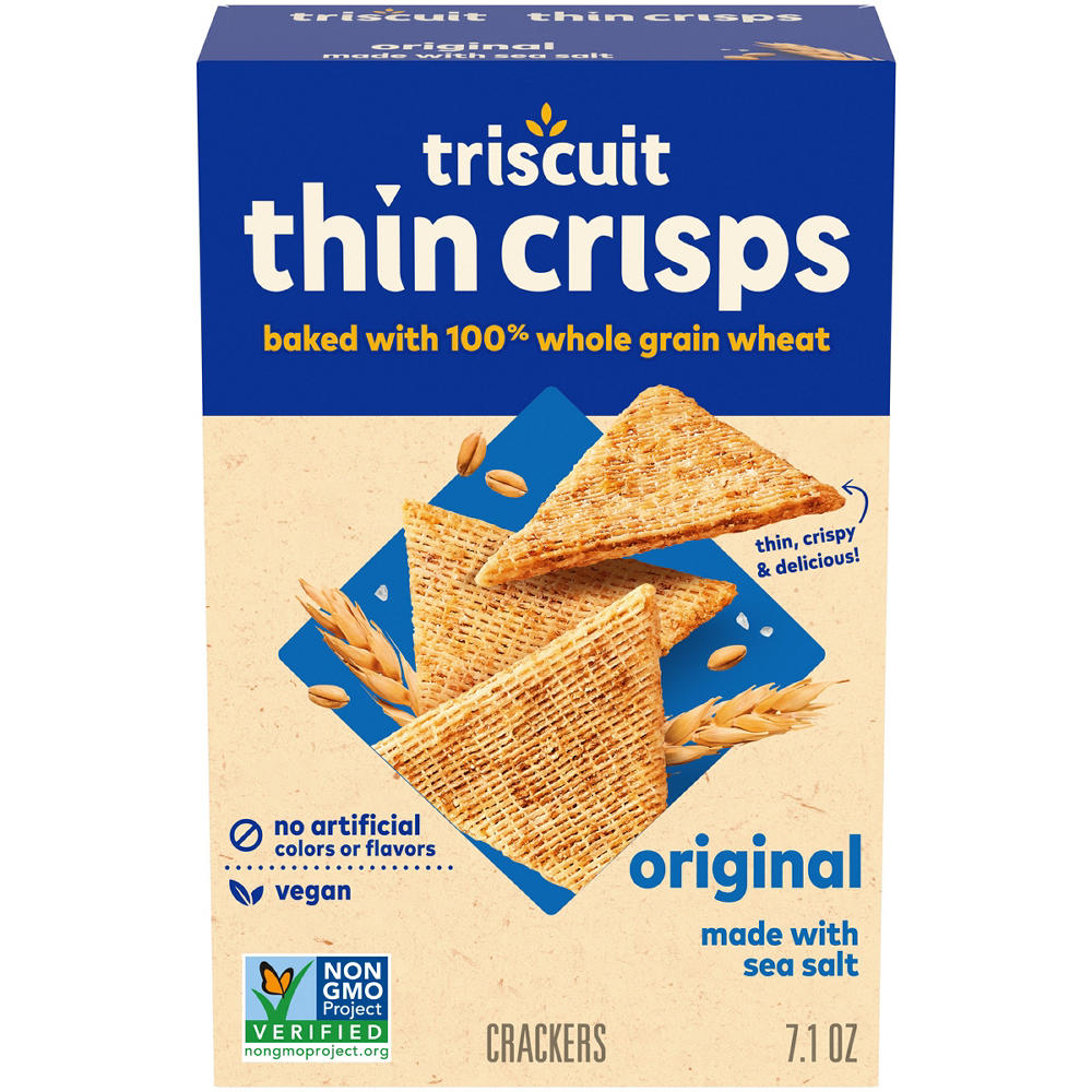 Triscuit Thin Crisps Original Whole Grain Wheat Crackers, 7.1 oz