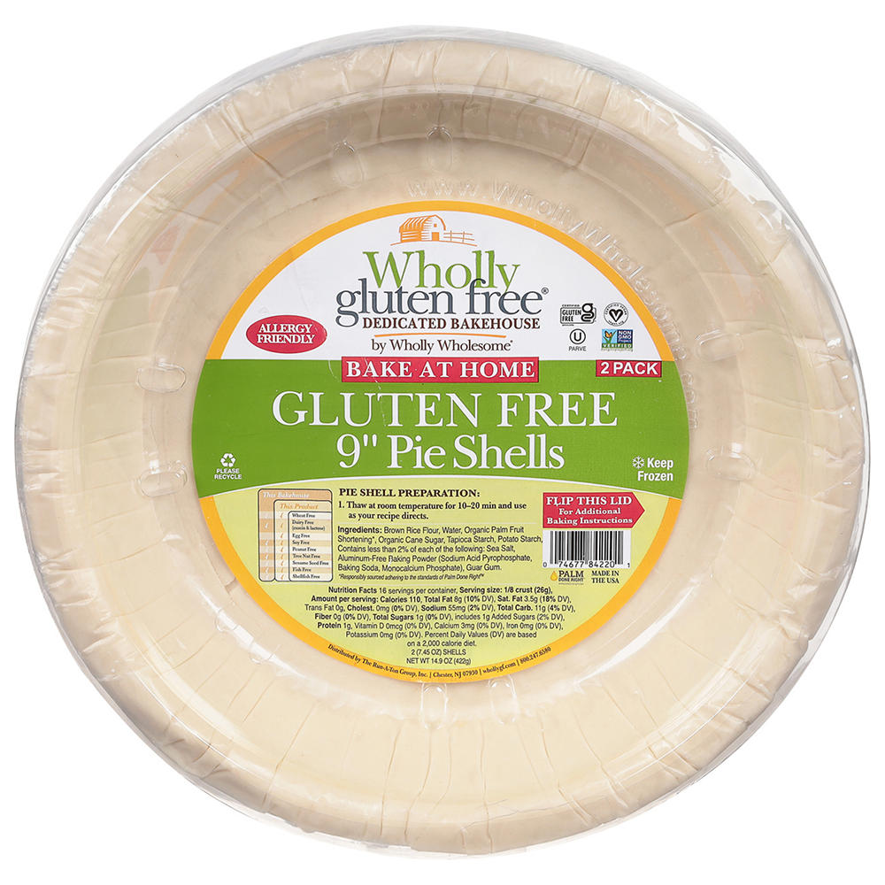 Wholly Wholesome Gluten Free Pie Crust, 14 oz