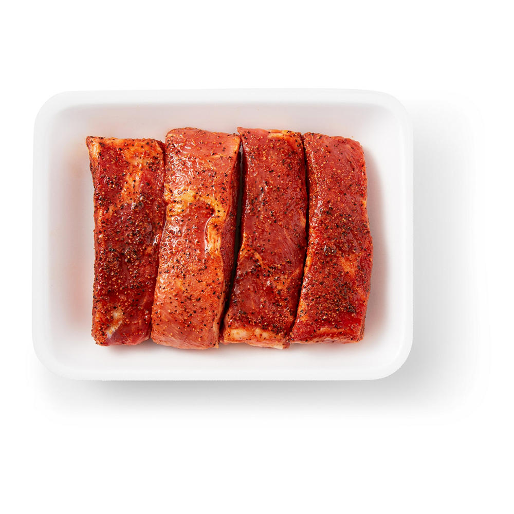 H-E-B Seasoned Pork Finger Ribs - True Texas BBQ Sweet TX Heat, Avg. 1.5 lbs