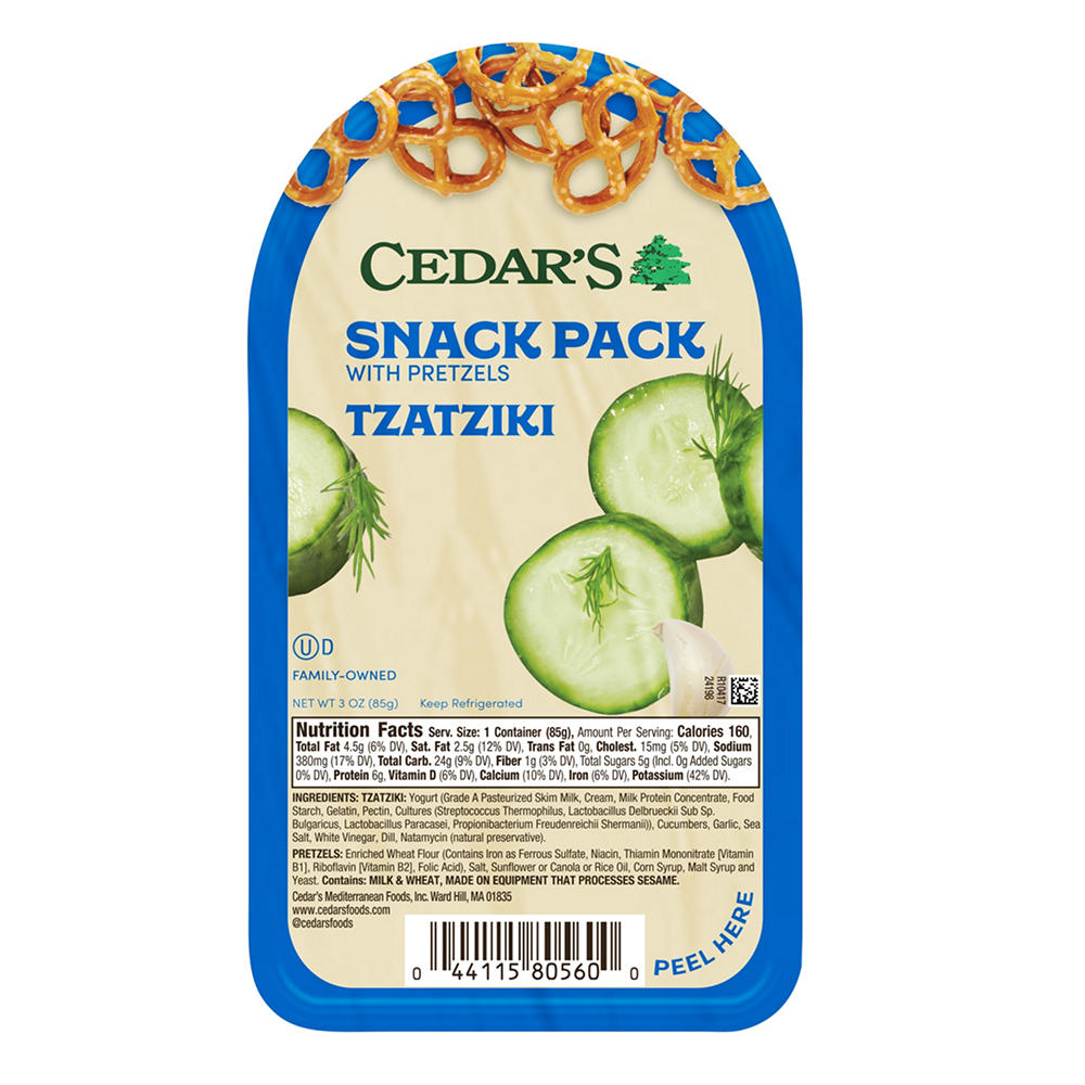 Cedar's Snack Pack - Tzatziki with Pretzels, 3 oz