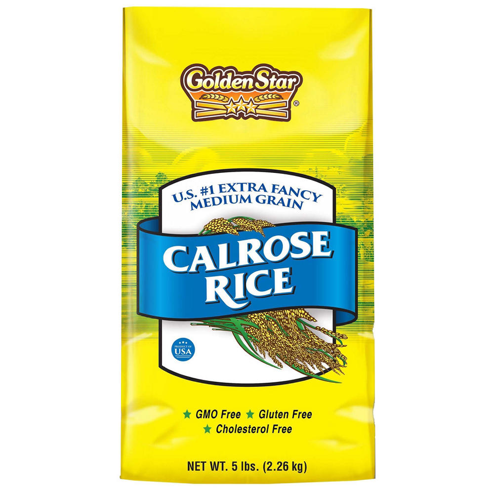 Golden Star Medium Grain Calrose Rice, 5 lbs