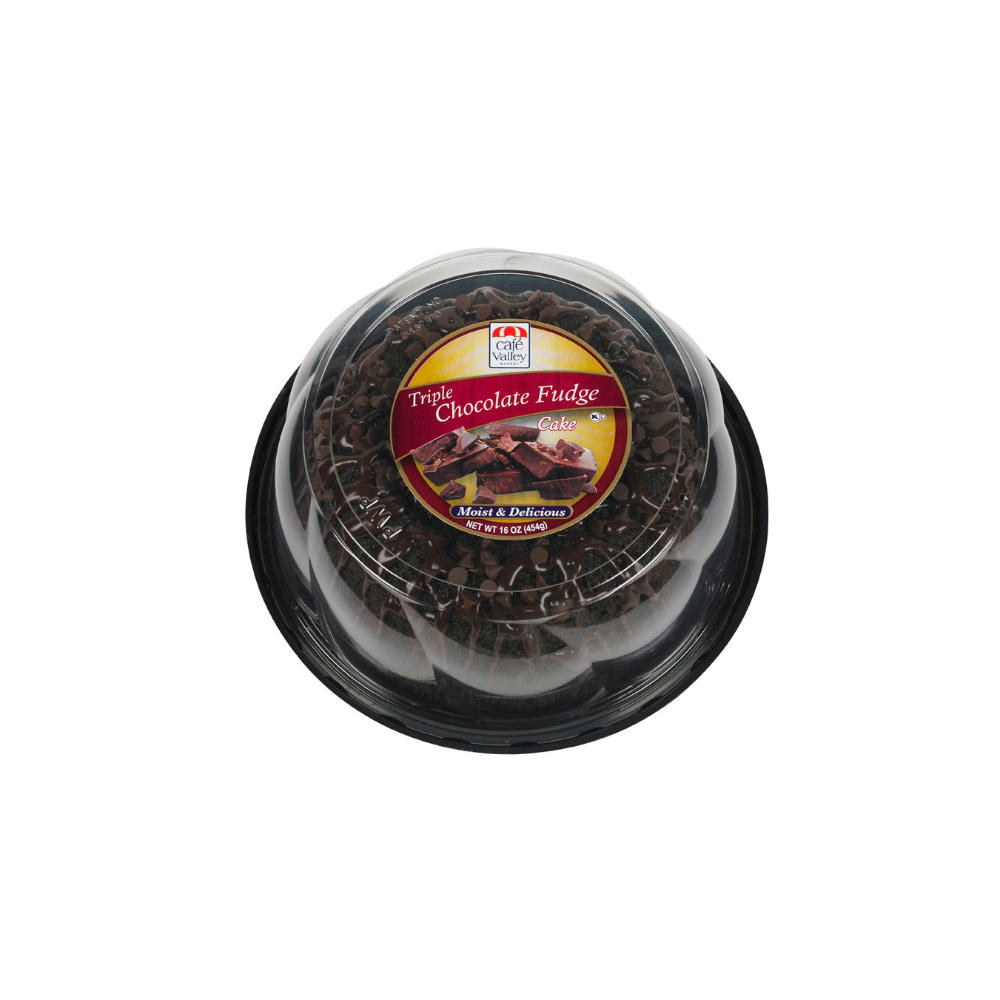 Cafe Valley Bakery Triple Chocolate Bundt Cake, 16 oz