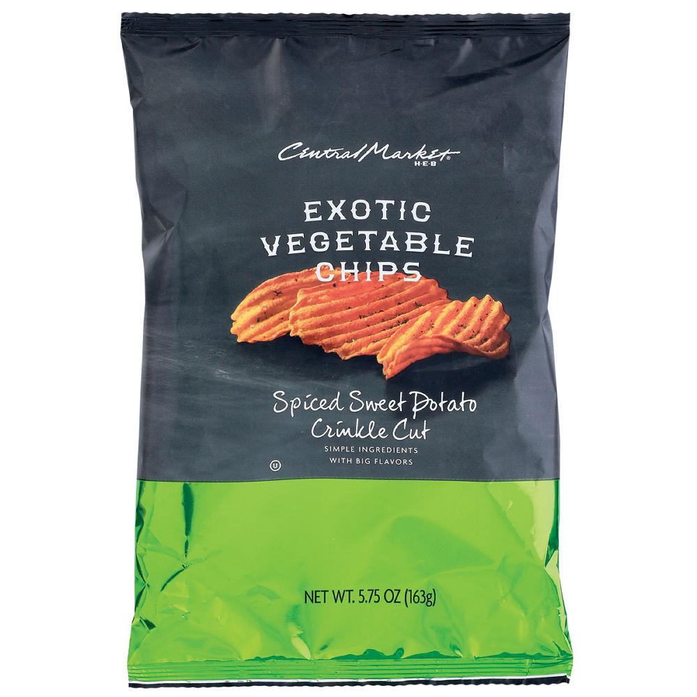 Central Market Spiced Sweet Potato Crinkle Cut Exotic Vegetable Chips, 5.75 oz