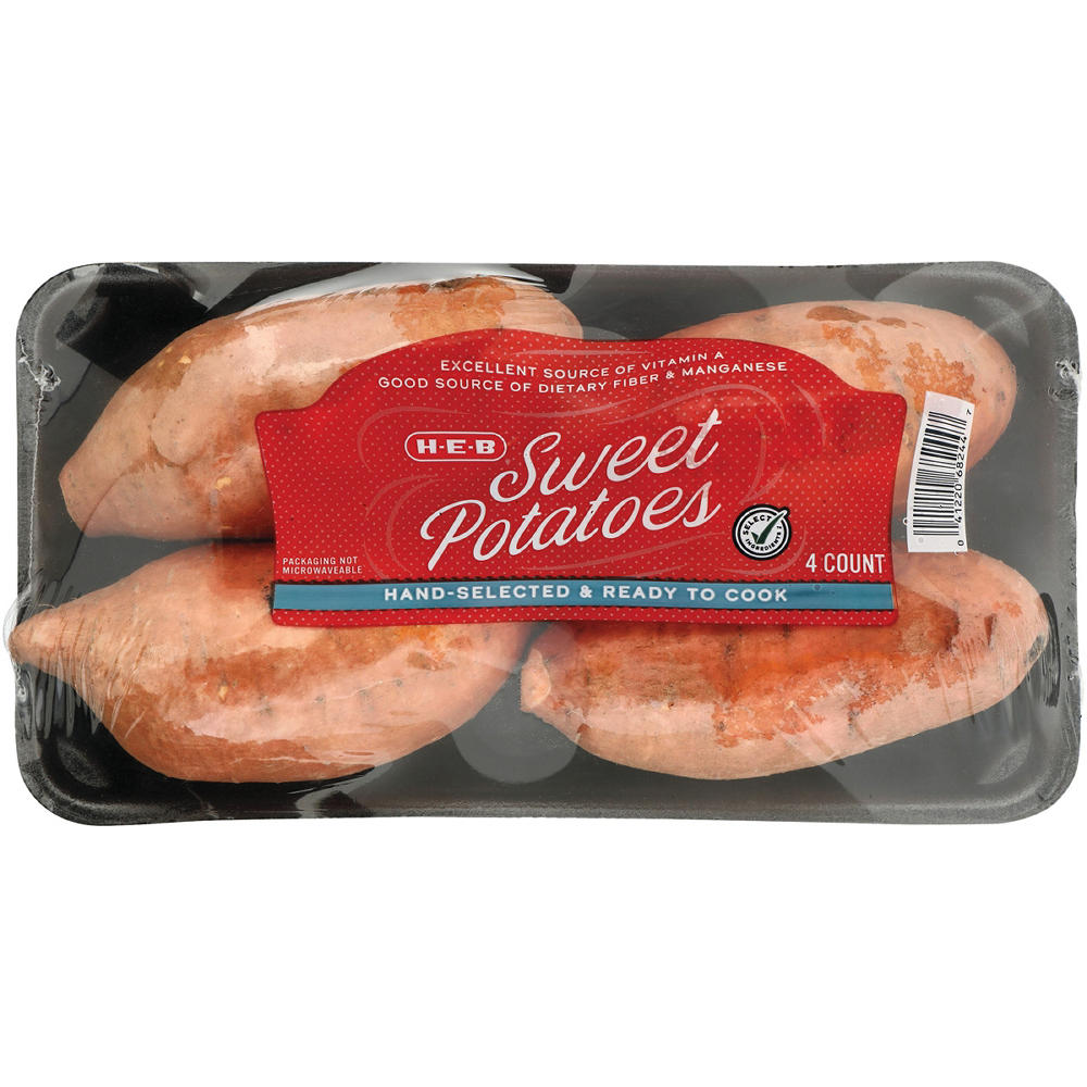 H-E-B Fresh Sweet Potatoes, 4 ct