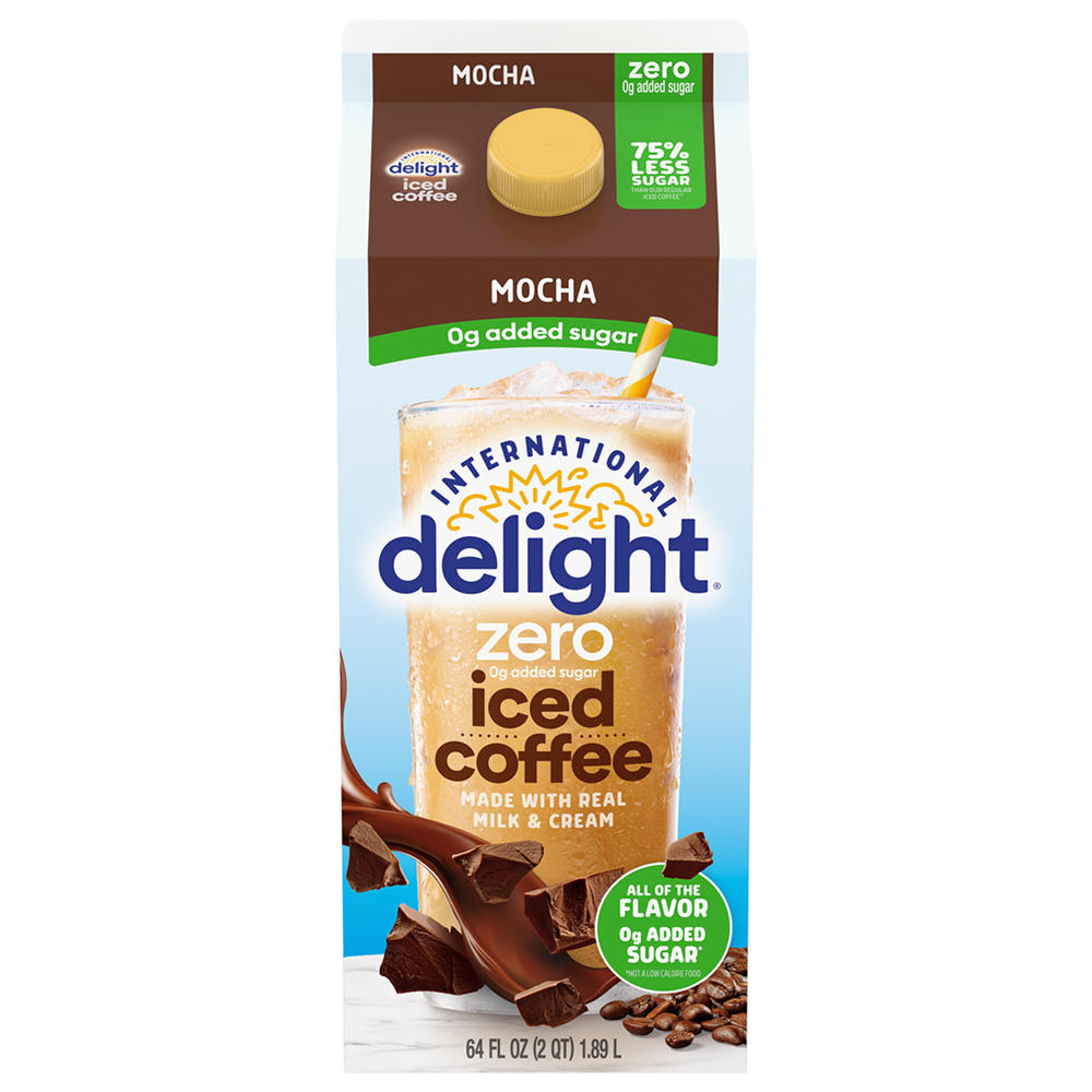 International Delight Zero Added Sugar Iced Coffee - Mocha, 64 oz