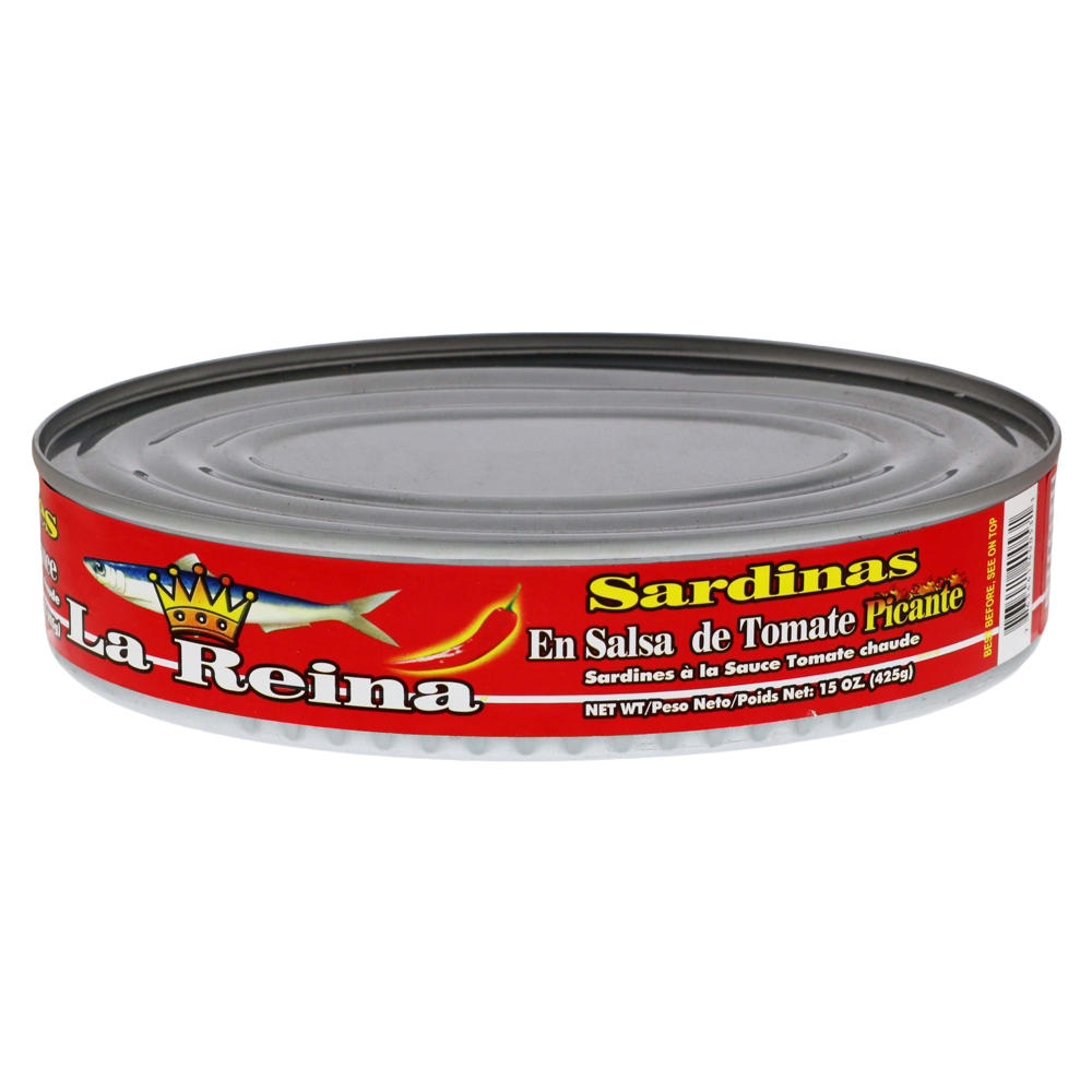 La Reina Sardines en Salsa de Tomate Picante, 15 oz