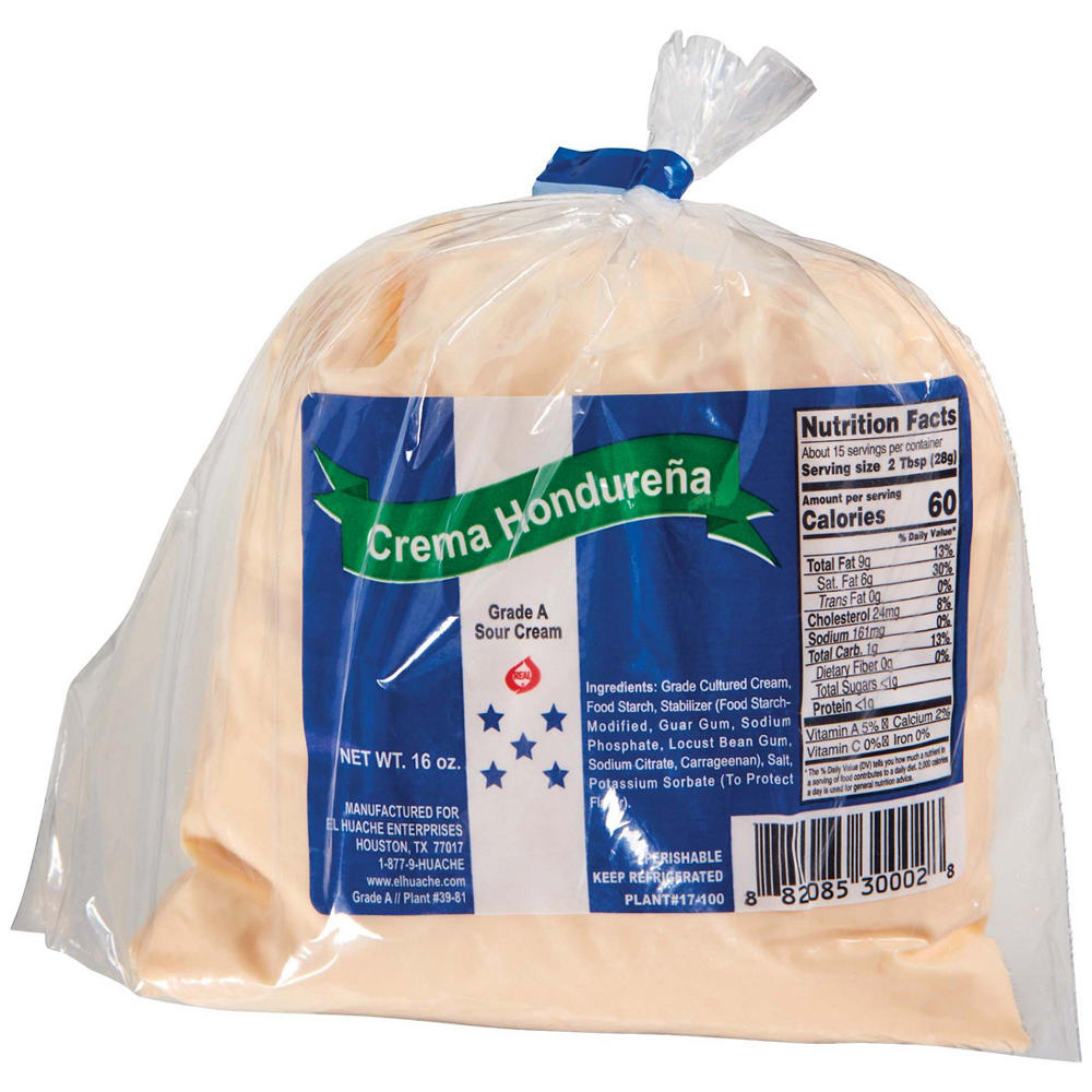 El Huache Crema Hondureña Sour Cream, 16 oz