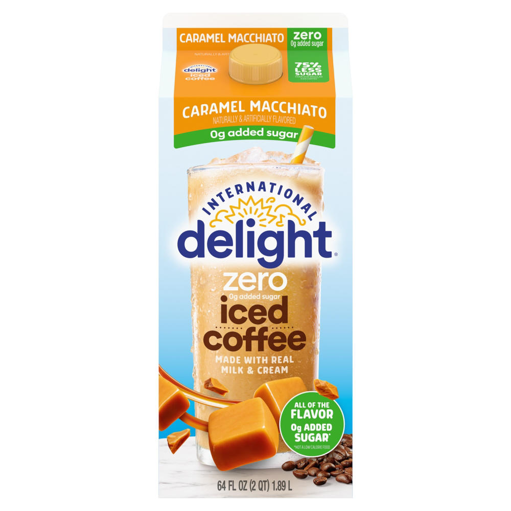 International Delight Zero Added Sugar Iced Coffee - Caramel Macchiato, 64 oz