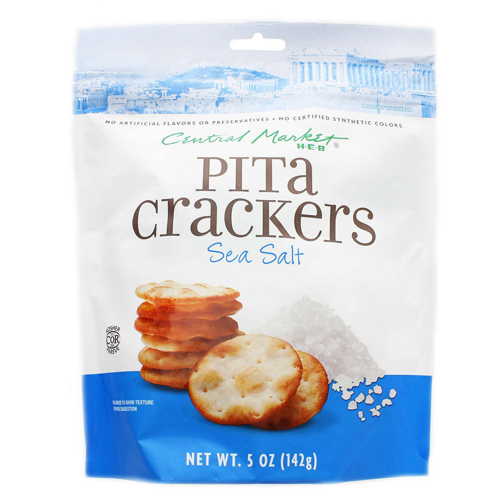 Central Market Sea Salt Pita Crackers, 5 oz