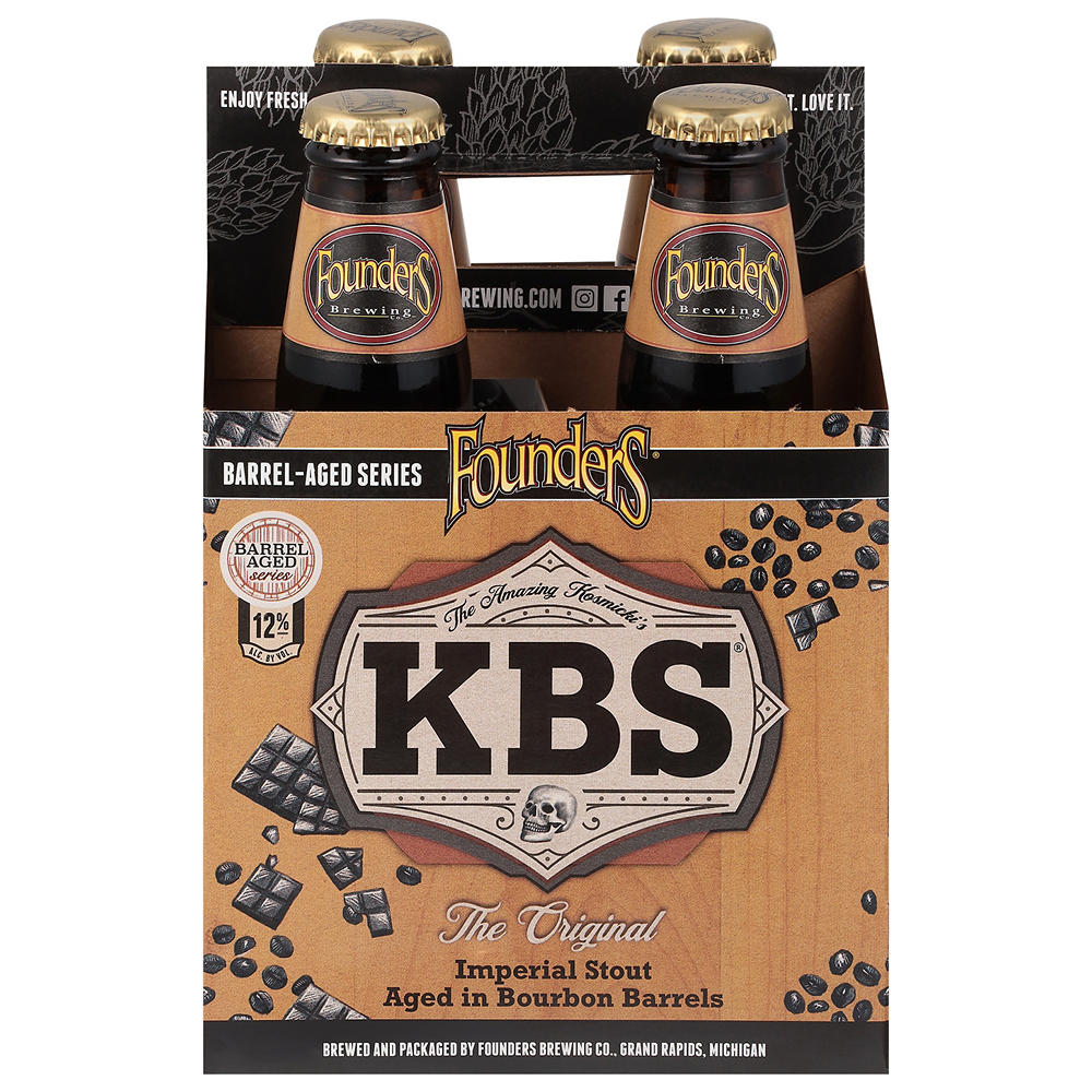 Founders Kentucky Breakfast Stout Craft Beer 4 pk Bottles, 12 oz