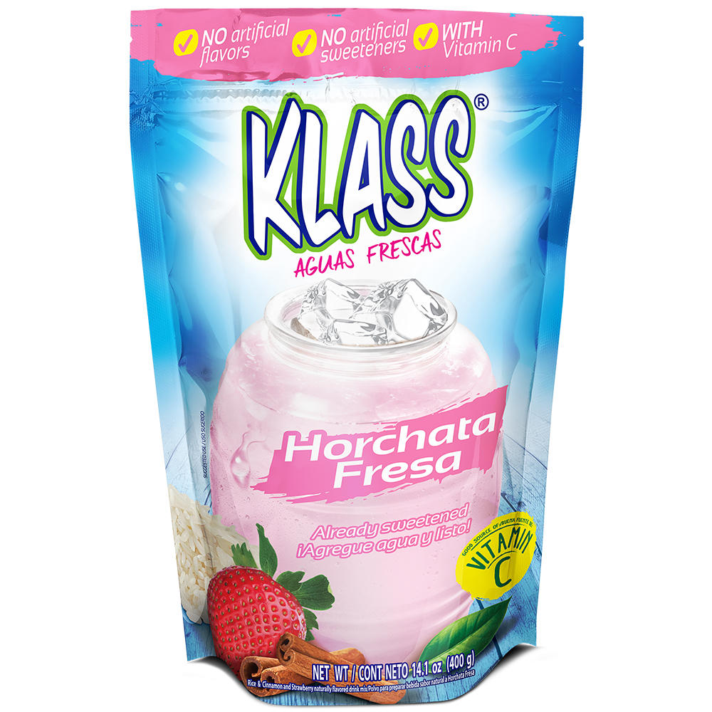 Klass Aguas Frescas Drink Mix - Horchata Fresa, 14.1 oz