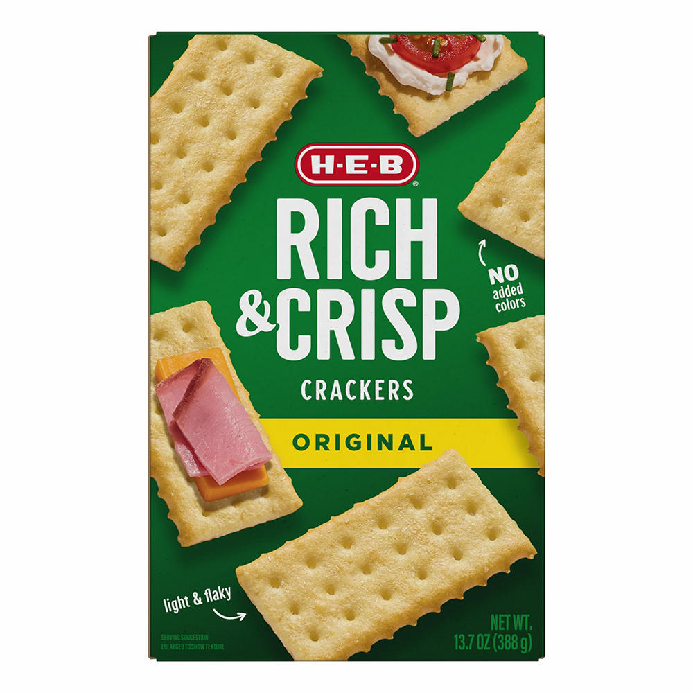 H-E-B Rich & Crisp Crackers, 13.7 oz