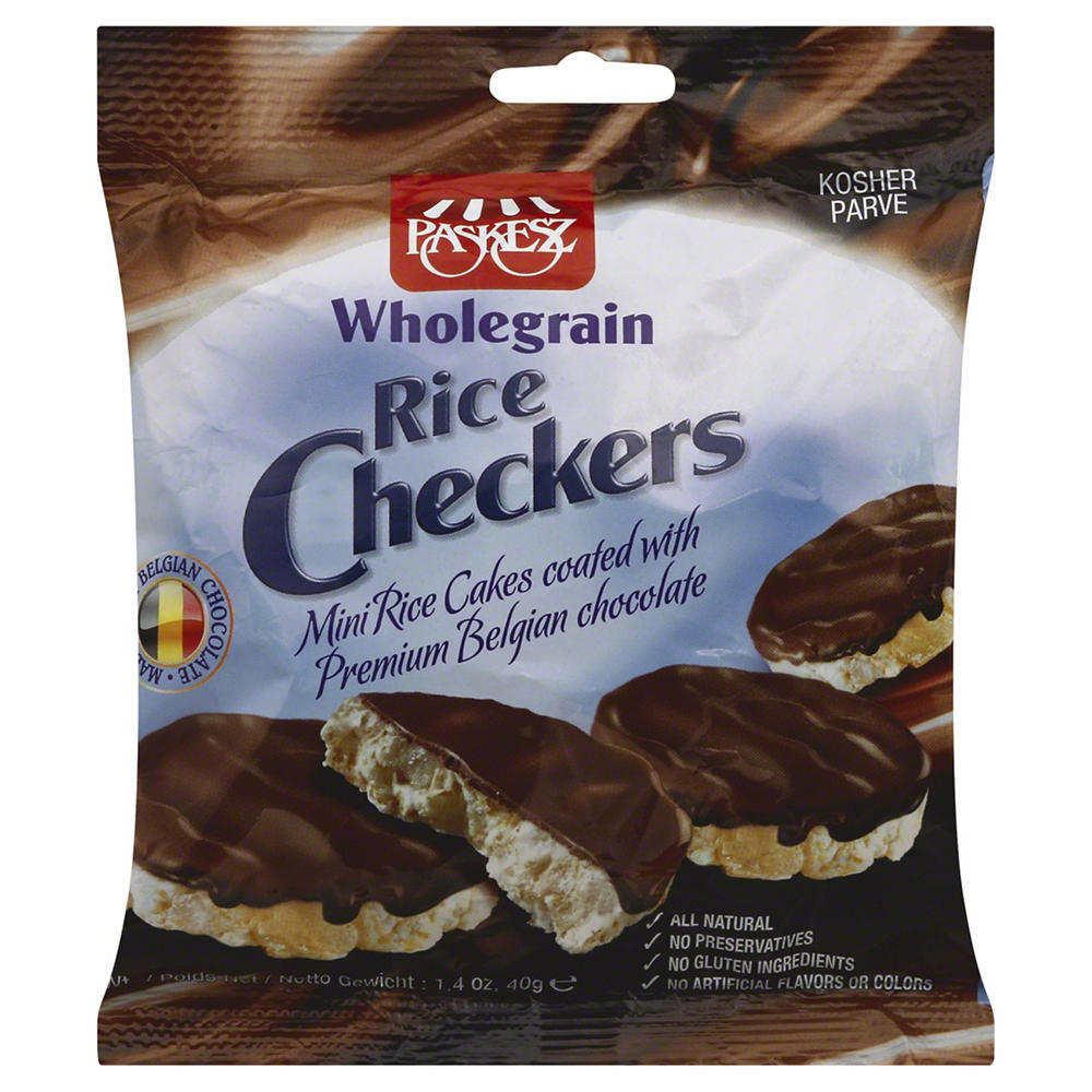 Paskesz Kosher Chocolate Covered Rice Checkers, 1.4 oz