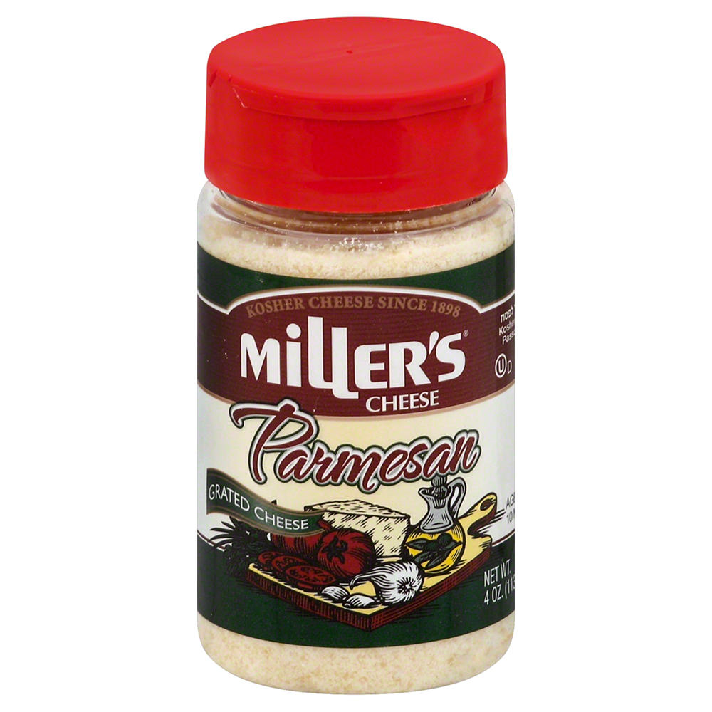 Miller's Cheese Kosher Parmesan Grated Cheese, 4 oz