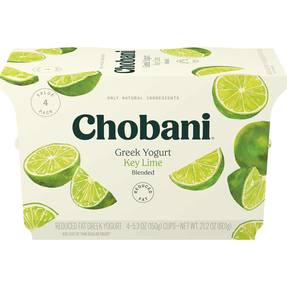 Chobani Low-Fat Key Lime Blended Greek Yogurt, 4 ct