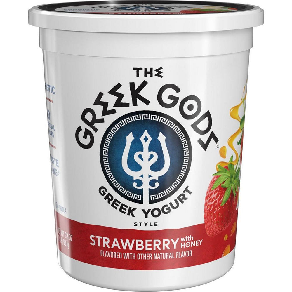 The Greek Gods Honey Strawberry Greek Yogurt, 32 oz