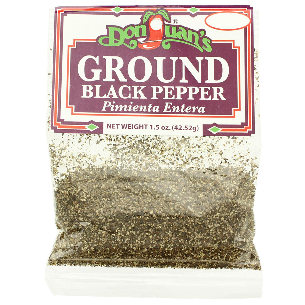 Don Juan's Ground Black Pepper Pimienta Entera, 1.5 oz