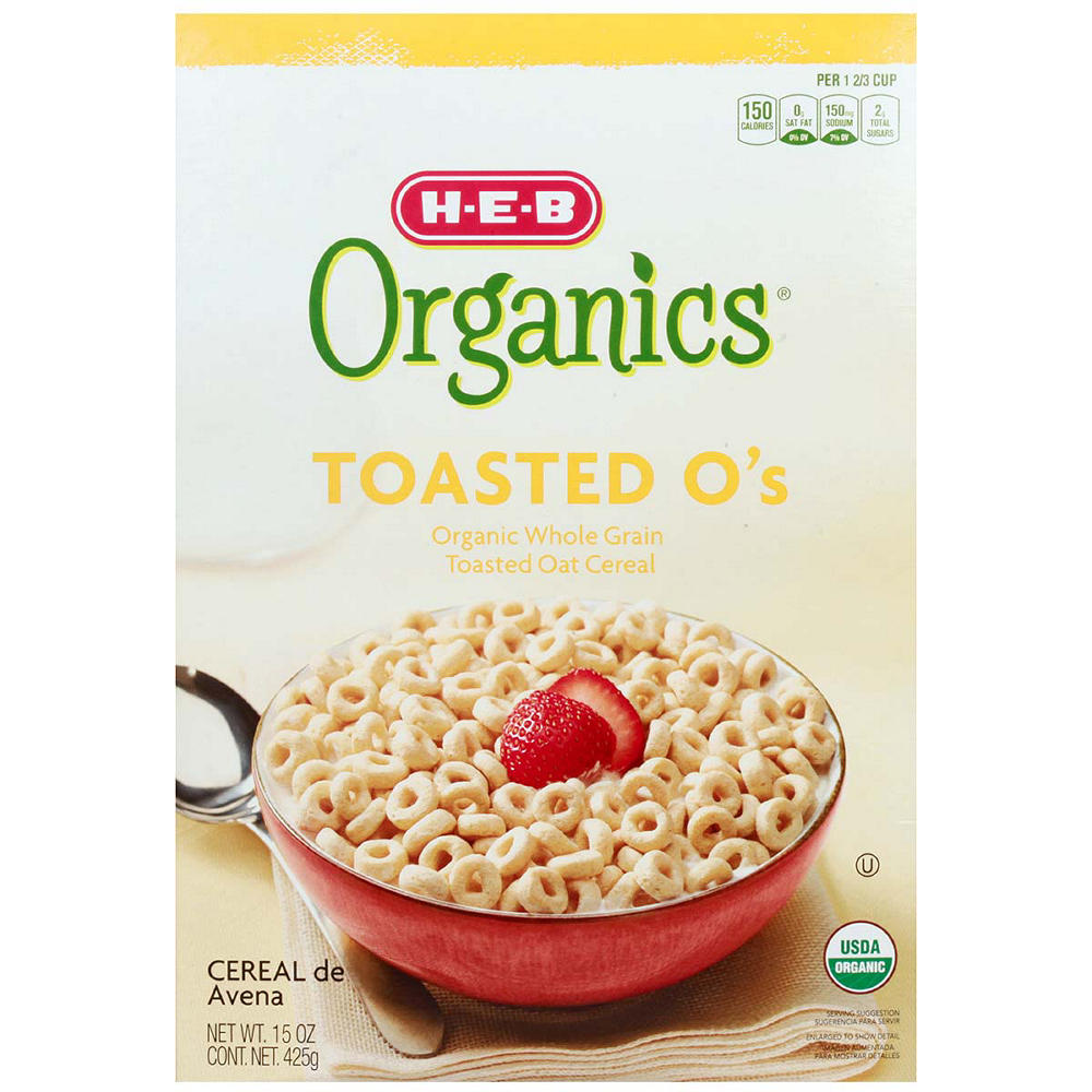 H-E-B Organics Toasted O's Cereal, 15 oz