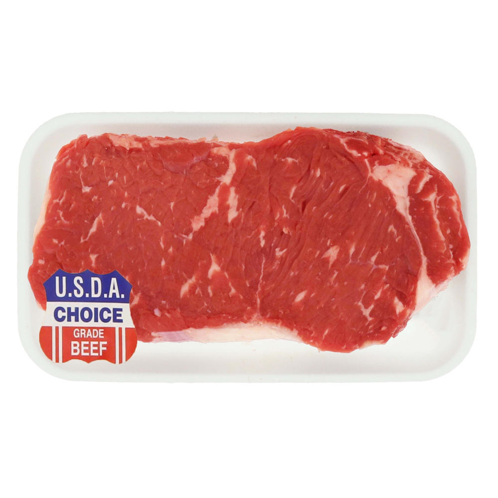 H-E-B Boneless Beef Loin New York Strip Steak, Thick Cut - USDA Choice, Avg. 0.75 lb