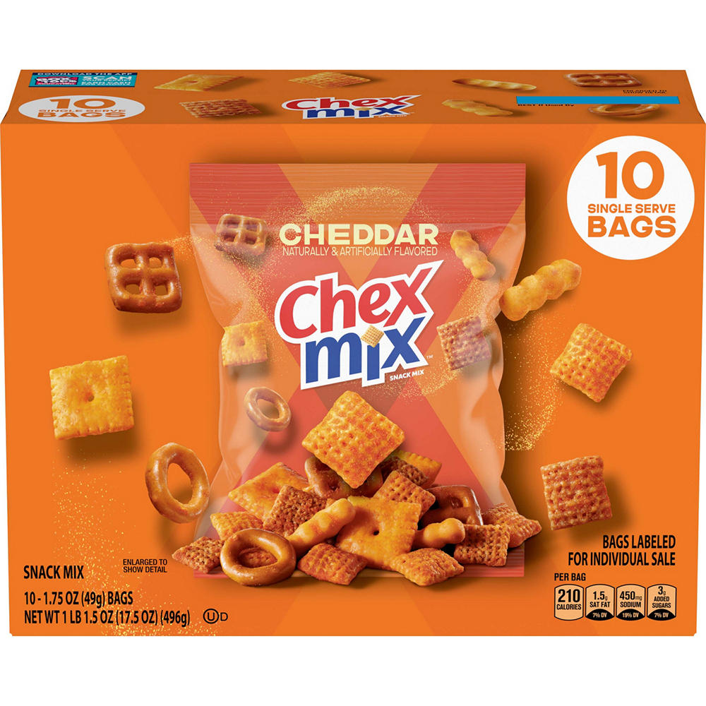 Chex Mix Cheddar Snack Mix Multipack, 10 ct