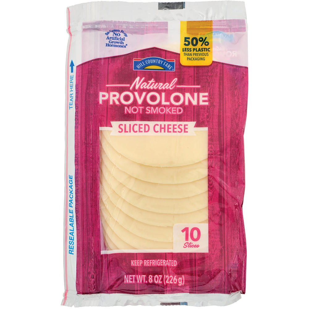 Hill Country Fare Provolone Sliced Cheese, 10 ct