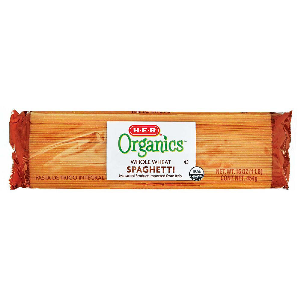 H-E-B Organics Whole Wheat Spaghetti, 16 oz