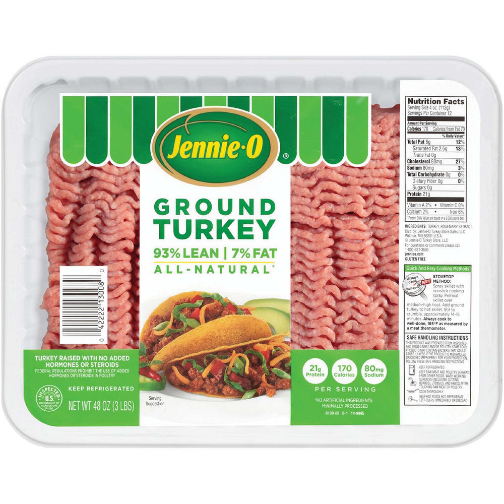 Jennie-O Ground Turkey, 93% Lean, 48 oz