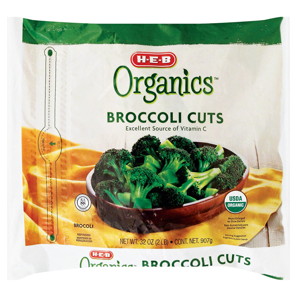 H-E-B Organics Frozen Broccoli Cuts, 32 oz