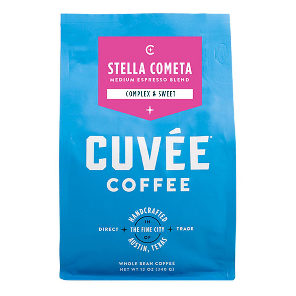 Cuvee Coffee Stella Cometa Medium Espresso Blend Whole Bean Coffee, 12 oz