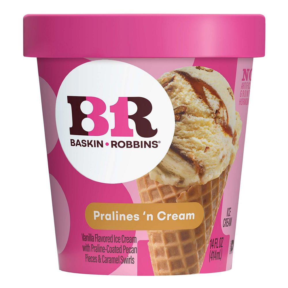 Baskin Robbins Pralines 'N Cream Ice Cream, 14 oz