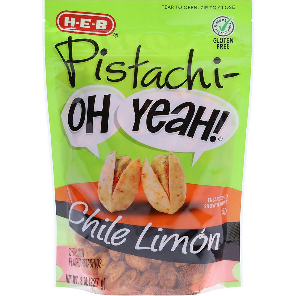 H-E-B Pistachi-OH YEAH! Pistachios - Chile Limón, 8 oz