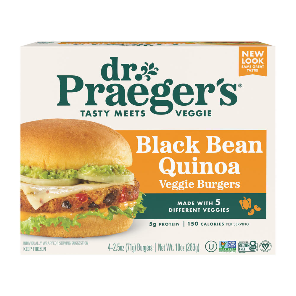 Dr. Praeger's Black Bean Quinoa Veggie Burgers, 4 ct